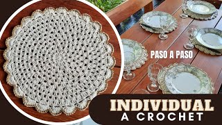 Mantel individual para mesa a crochet  simple fácil y rápido de hacer  canal  Yessi Crochet [upl. by Leventhal]