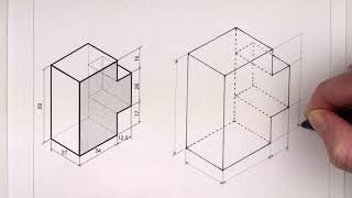 Isometrische Projektion  1 Übung  2 Körper [upl. by Tehcac]