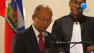 Discours du Pdt du CPT Leslie Voltaire à la cérémonie de prestation de serment des 7 membres du CEP [upl. by Eelymmij]