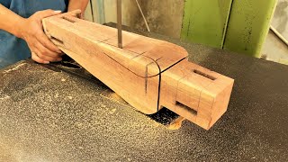 Amazing Skills Young Carpenter Transformation from Solid Block Wood to Garden Dining Table Art [upl. by Kariotta]