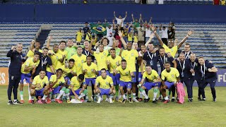 SELEÇÃO Sub17 BASTIDORES da VITÓRIA do BRASIL por 3x0 sobre URUGUAI [upl. by Cate560]