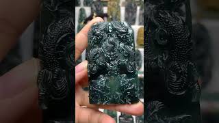 Powerful Dragon Protecting the Ownernatural jadeite pendanthand carving jadeite jade jewelry [upl. by Ellenehs]