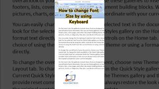 How to increase font by using keyboard educomtech shorts trending msword explore feedshorts [upl. by Olrac]