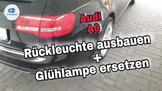 Rückleuchte ausbauen I Glühlampe Rücklicht hinten ersetzen beim Audi A6 Avant  SO WIRDS GEMACHT [upl. by Llertnek]