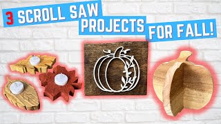 3 Amazing and Simple Scroll Saw Projects for Fall [upl. by Ronal503]