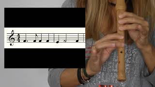 Tutorial para flauta dulce sobre la partitura de Titanic [upl. by Erie685]