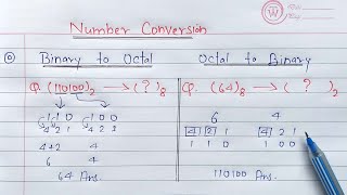 Binary to Octal and Octal to Binary Conversion  Number Conversion [upl. by Eceinahs]