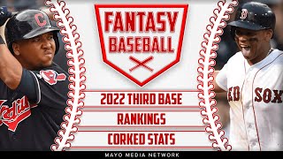 2022 Third Base Rankings  2022 Fantasy Baseball  Corked Stats [upl. by Pearle537]