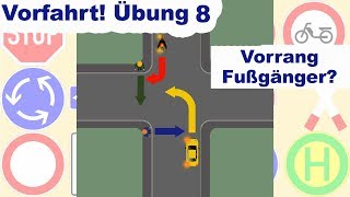 VORFAHRT REGELN ERKLÄRT  Linksabbiegen Fußgänger durchlassen Vorfahrtstraining  Rechts vor Links [upl. by Aihtennek969]