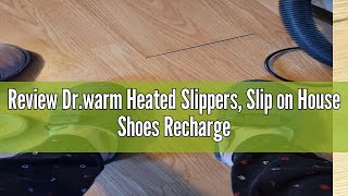 Review Drwarm Heated Slippers Slip on House Shoes Rechargeable Battery Thermal Foot Warm Electric [upl. by Sievert]