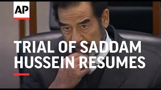 Trial of Saddam Hussein resumes [upl. by Barstow]