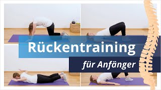 Rückentraining für Anfänger  9 einfache Übungen für zu Hause ✔ Stärke jetzt Deinen Rücken [upl. by Zetrom]