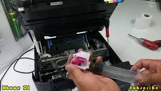 Epson L3151 Print Head CleaningBaskı Kafası Temizleme [upl. by Anaihr]