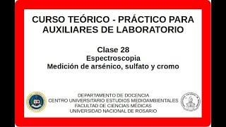 CURSO PRÁCTICO PARA AUXILIARES DE LABORATORIO Clase 28 [upl. by Torres780]