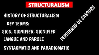 structuralism  literary Theory  Explanation [upl. by Giacomo]