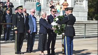 OXI WreathLaying Ceremony by General Poppas Ambassador Nassika George Logothetis and John Calamos [upl. by Idrahs]