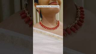 Coral Bead Neckset From Abharanashala [upl. by Garald]