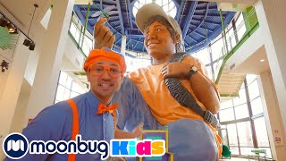 Blippi Visits A Childrens Museum  Blippi  Moonbug Literacy [upl. by Irek]