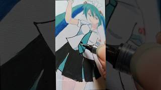 Drawing hatsune miku with pokemon ball ✨hatsunemikupokemonartshorts [upl. by Toille]