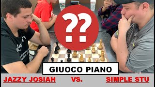 Simple Stu vs Jazzy Josiah Game 42  GIUOCO PIANO [upl. by Eninotna]