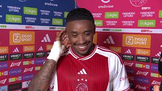 Bergwijn na winst quotNa alles van vorige week is dit een heerlijk gevoel  Ajax 21 Twente ajatwe [upl. by Ahsieat]