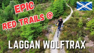 Riding The EPIC Red Trails At LAGGAN WOLFTRAX Trail Centre  Mountain Biking In Scotland [upl. by Hamfurd]