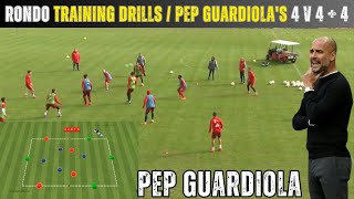 🎯Rondo Training Drills  Pep Guardiolas 4 v 4  4 Rondo Drills [upl. by Ahseined]