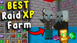 The BEST RAID XP Farm in Minecraft Bedrock 121 [upl. by Daile]