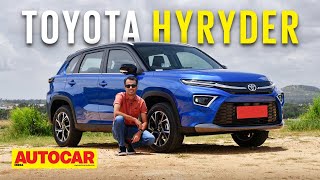 2022 Toyota Urban Cruiser Hyryder review Creta rivaling strong hybrid  First Drive  Autocar India [upl. by Lodie]