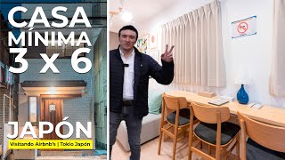 LA CASA MÁS PEQUEÑA de TOKIO JAPÓN  3 MTS x 6 MTS  Visitando Airbnbs [upl. by Alfi]