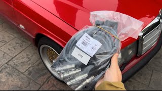 Mercedes 190E W201 Ignition Lead Install M103 [upl. by Jenifer]