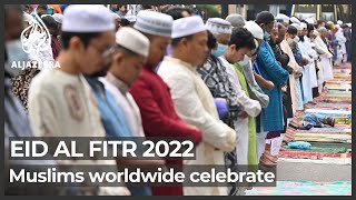 Muslims worldwide celebrate Eid alFitr 2022 [upl. by Laks]