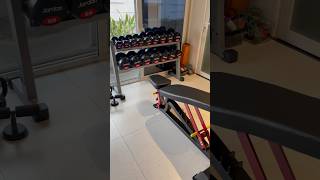 Home gym đơn giản với ghế điều chỉnh đa năng và bộ tạ tay homegym fitness gym setupgym [upl. by Clemente]