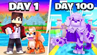 I Spent 100 Days In POKEMON MINECRAFT As A FUSION TRAINER Against MY RIVAL [upl. by Aener]