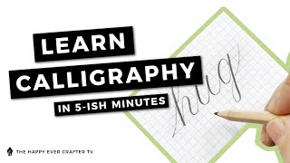 Learn Calligraphy in 5ish Minutes With Just a PENCIL [upl. by Ahsaei]