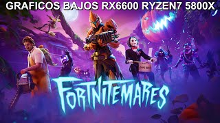 Fortnitemares 2024 Graficos Bajos en RX6600  Ryzen7 5800x  ¿Cuantos FPS da Fortnite [upl. by Bandler]