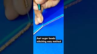 Sugar beads stitching sugarbeads aaristitches beadswork shortsviral ytshortsvideo [upl. by Au79]