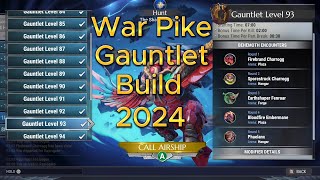 Dauntless  War Pike Gauntlet Build 2024 lvl 93 Solo [upl. by Neill]