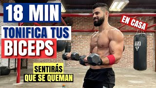 Rutina de Biceps en Casa 18 MIN Tonifica Brazos y Elimina Grasa  Para Mujeres y Hombres [upl. by Meggs268]