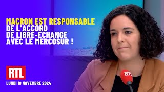 MACRON EST RESPONSABLE DE LACCORD DE LIBREÉCHANGE DU MERCOSUR [upl. by Juline359]