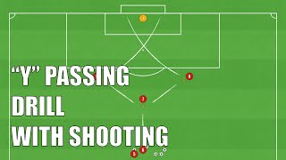 quotYquot Passing Drill with Shooting  FootballSoccer [upl. by Cammi]