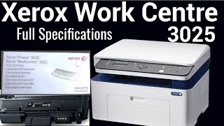 Xerox Work Centre 3025 Laserjet Printer Full Specifications and Review [upl. by Florio627]