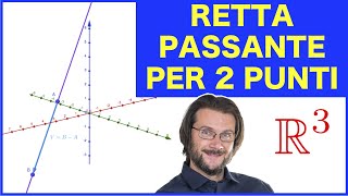 Retta passante per due punti in geometria 3D forma parametrica e vettoriale [upl. by Noevart]