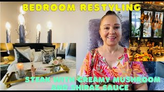 Bedroom Restyling And Organisation Steak With Creamy Shiraz Sauce [upl. by Harriette]