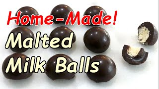 Homemade Malt Balls  Copycat WhoppersMaltesersCandy Store Chocolate Malt Balls [upl. by Brunhild380]