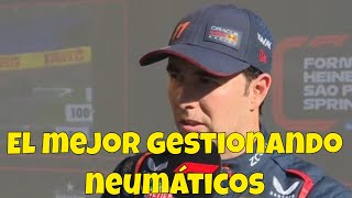 Checo Pérez logra tercer lugar del Sprint del GP de Brasil a pesar de correr con neumaticos usados [upl. by Ettezoj]