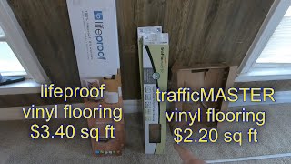 lifeproof vinyl flooring on a fubar floor amp trafficMASTER vinyl flooring lifeproof trafficmaster [upl. by Maidel]