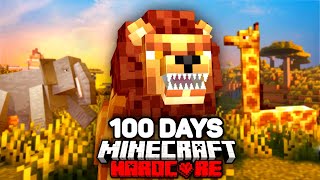 I Survived 100 Days in AFRICA in Minecraft Hardcore [upl. by Ervin]