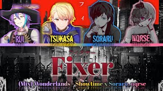 Mix Fixer  Wonderlands × Showtime x Soraru Nqrse KANROMENG Color coded Lyrics [upl. by Yznil930]