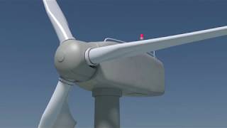 Wind Turbine Startup  Blender 3D animation [upl. by Busby560]